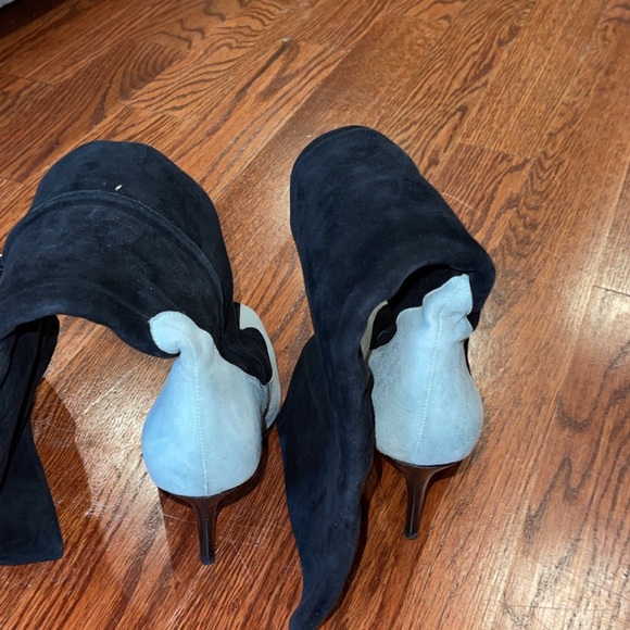Suede Mid calf high boots 8 - Picture 2 of 3